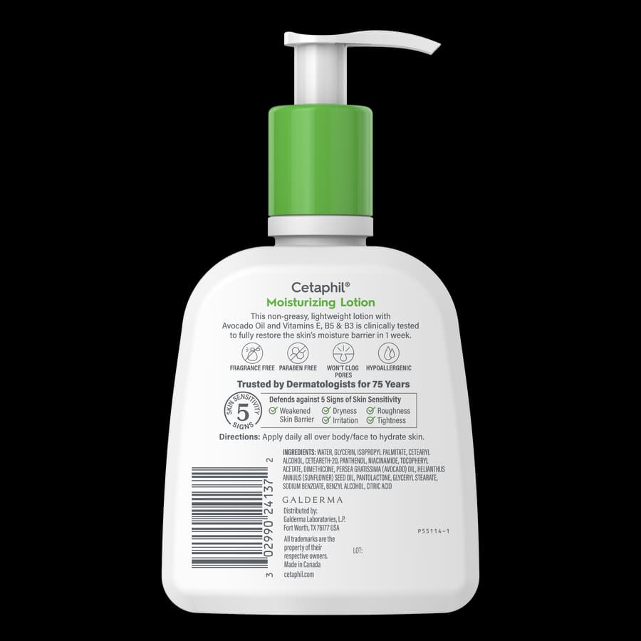 Cetaphil Moisturizing Lotion for face and body—soothes, restores skin barrier, and hydrates for 48 hours. Order in Addis Ababa and across Ethiopia. Call +251929419111.