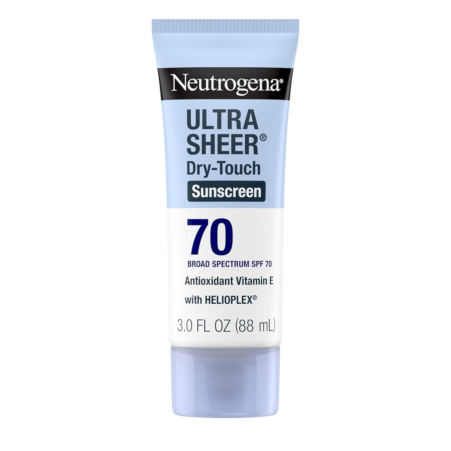 Neutrogena Ultra Sheer Dry-Touch Sunscreen SPF 70 in Ethiopia. Lightweight, non-greasy formula with broad-spectrum UVA/UVB protection. Perfect for oily and sensitive skin. Free delivery in Addis Ababa. Call +251929419111.