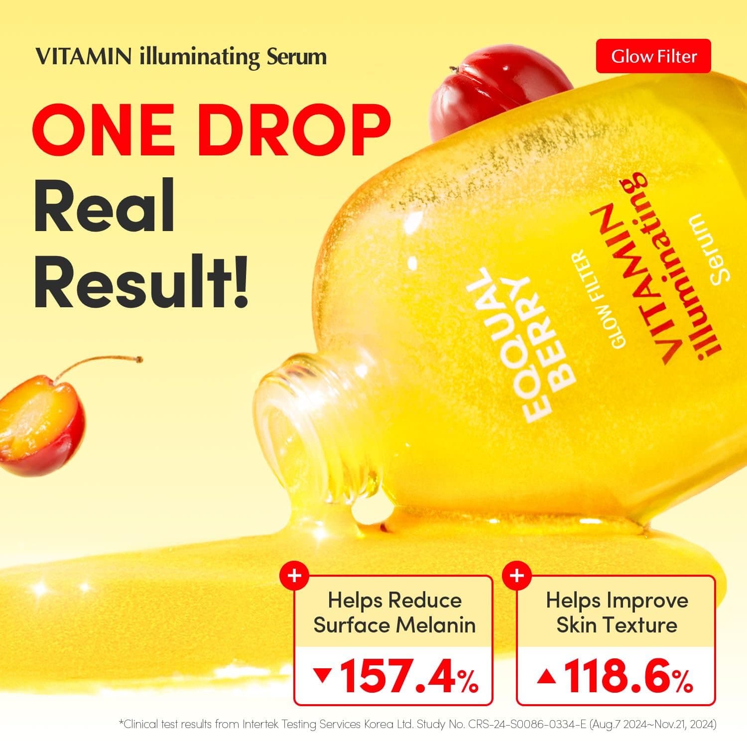 EQQUALBERRY Vitamin Illuminating Serum – Brightening Vitamin C Serum with Niacinamide | Strengthens skin barrier | Hydrates using Ceramide and Hyaluronic Acid, 1.01oz / 30ml