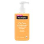Neutrogena oil-free acne face wash for oily, breakout-prone skin with 2% salicylic acid, front bottle photo, available in Ethiopia. ​