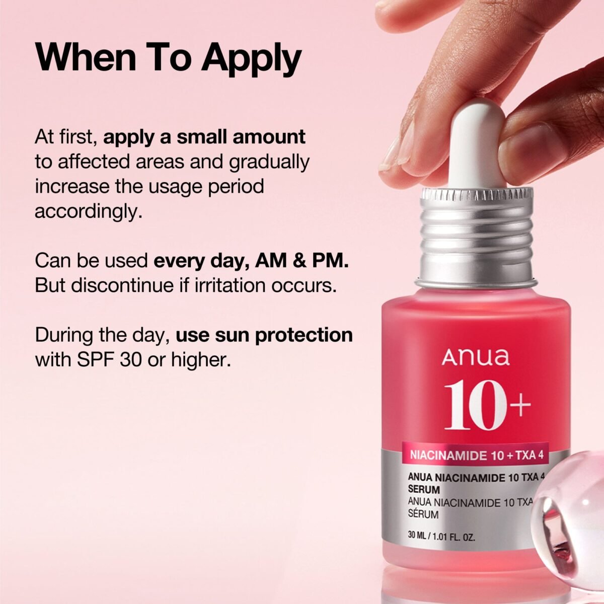 ANUA Niacinamide + Tranexamic Acid Serum 10% + 4% Brightening Serum – 30ml bottle in Ethiopia